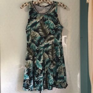 VS PINK Tropical Palm Skater Dress